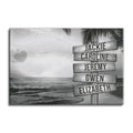 Personalized Beach Names Signpost Canvas – Custom Names Coastal Wall