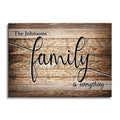 Personalized Family Is Everything Canvas – Custom Surname And Names