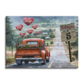Personalized Pickup Truck Family Names Canvas – Custom Names Wall Art