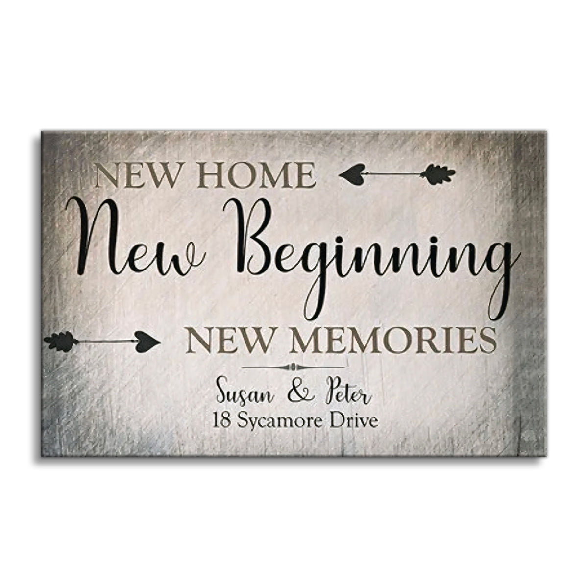 Personalized New Home New Beginning Canvas – Name And Move-In Date