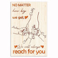 Personalized No Matter How Big We Get Canvas – Custom Names Hands Wall