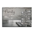 Personalized Family Love Ocean Canvas – Custom Names Coastal Wall Art