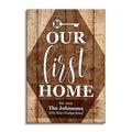 Personalized Our First Home Canvas – Custom Family Name And Date Wall