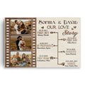 Personalized Our Love Story Photo Canvas – Custom Timeline And Photos