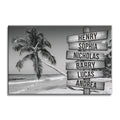 Personalized Palm Beach Names Signpost Canvas – Custom Family Names