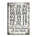 Personalized The Best Days Of Our Lives Canvas – Custom Dates Wall Art