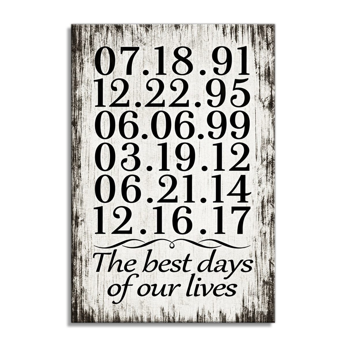 Personalized The Best Days Of Our Lives Canvas – Custom Dates Wall Art