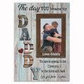 Personalized The Day You Became My Daddy Canvas – Custom Photo Gift