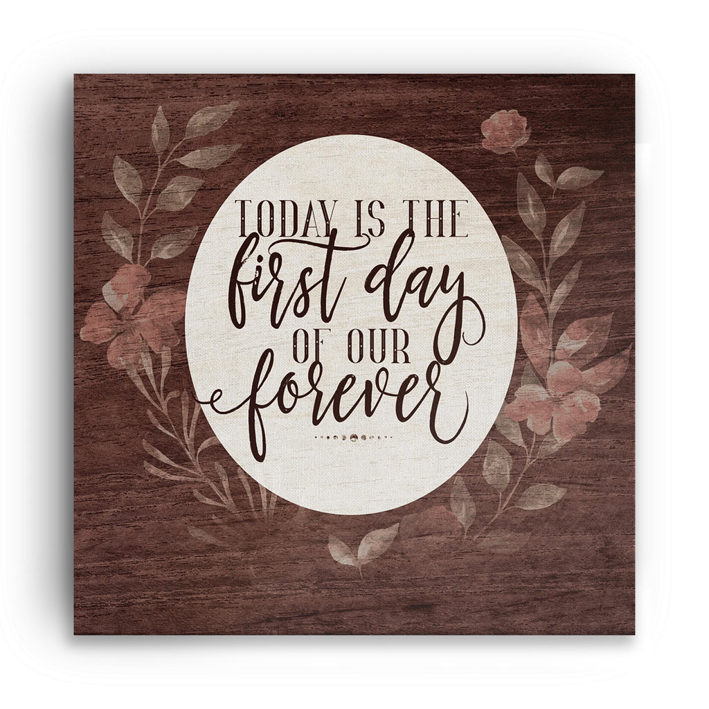 Personalized The First Day Of Our Forever Canvas – Custom Wedding Date