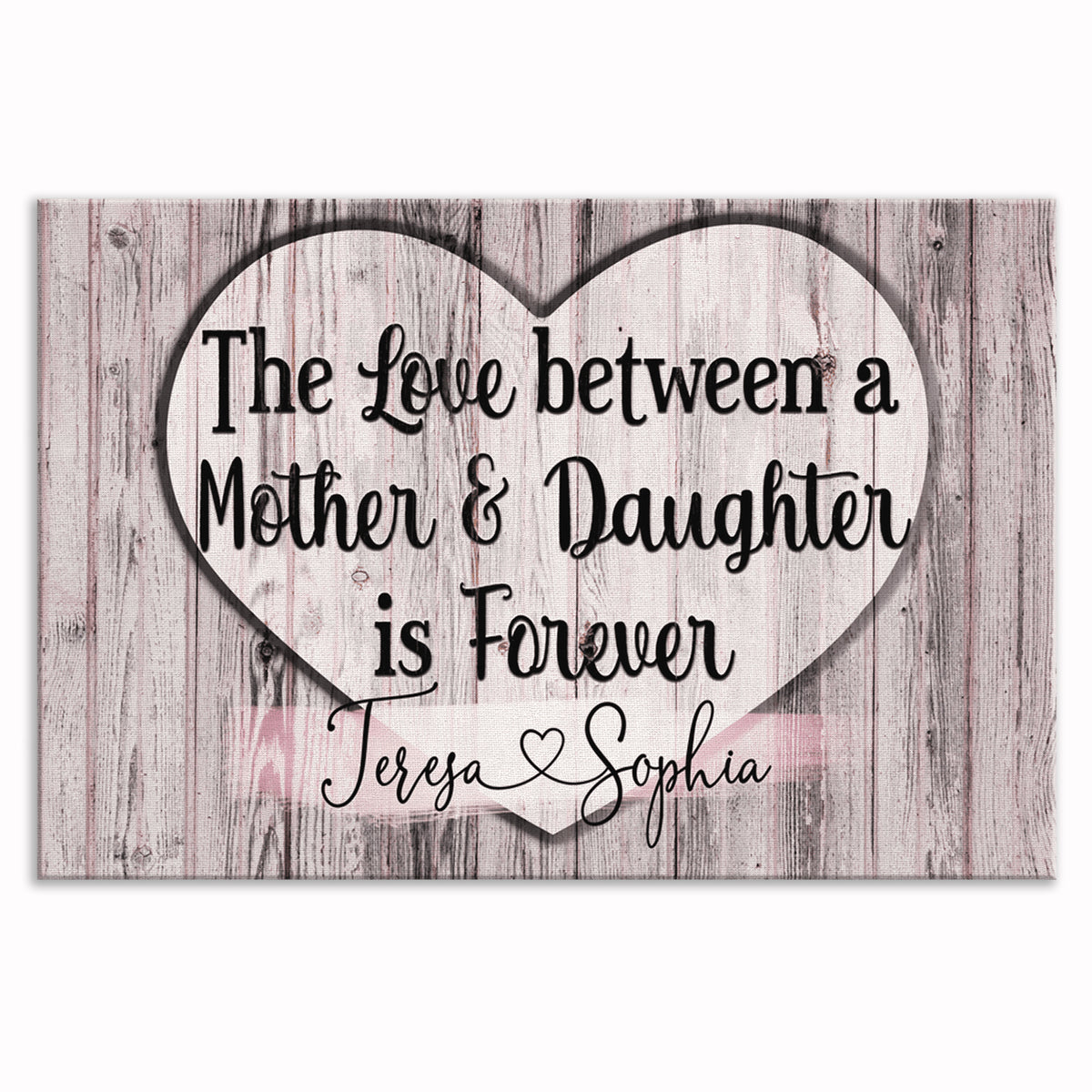Personalized Love Between A Mother And Daughter Canvas – Custom Names