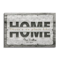 Personalized There's No Place Like Home Canvas – Custom Family Name