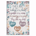 Personalized They Are The Beat Of My Heart Canvas – Custom Names