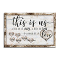 Personalized This Is Us Red Truck Canvas – Custom Names Farmhouse Art