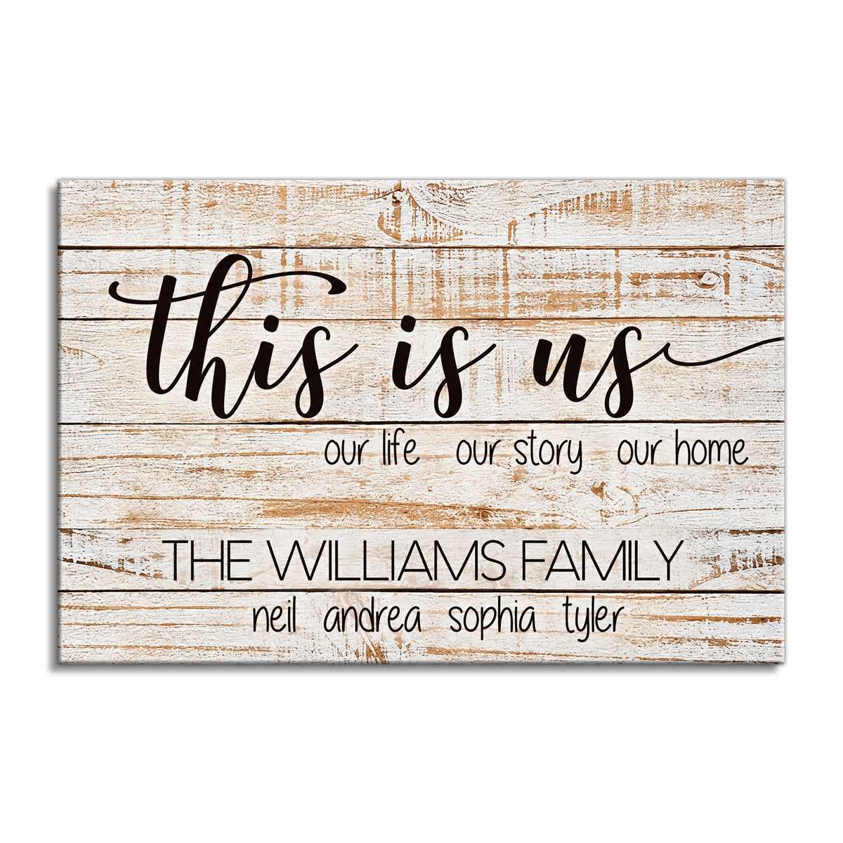 Personalized This Is Us Our Home Canvas – Custom Surname And Colour