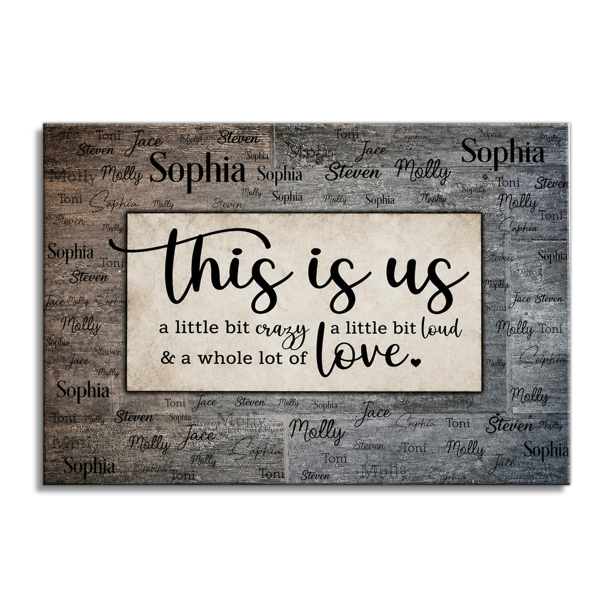 Personalized This Is Us Canvas – Custom Names Up To 15 Family Members