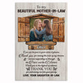 Personalized To My Mother In Law Canvas – Custom Photo And Names Gift