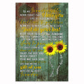 Personalized To My Granddaughter Canvas – Custom Name Sunflower Letter