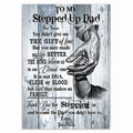 Personalized To My Stepped Up Dad Canvas – Custom Name Tall Bonus Dad