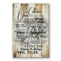 Personalized To My Wife Once Upon A Time Canvas – Custom Names Letter