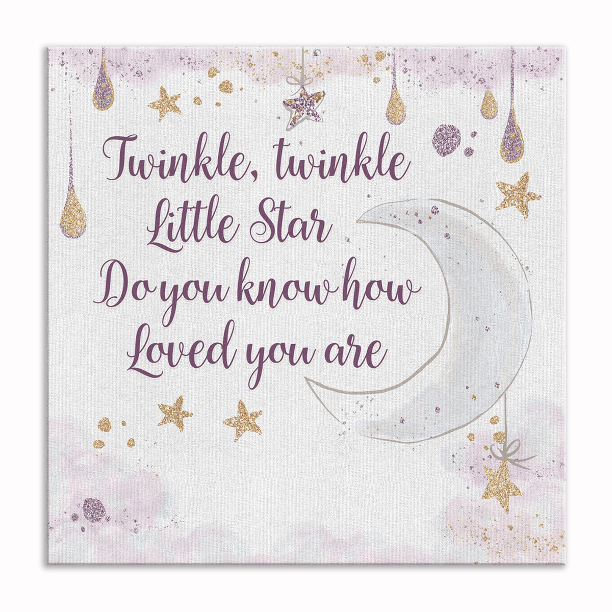 Personalized Twinkle Twinkle Little Star Canvas – Custom Name Nursery