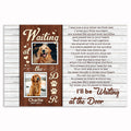 Personalized Waiting At The Door Pet Memorial Canvas – Custom Photo