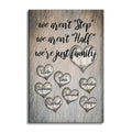Personalized We Aren't Step Or Half Canvas – Custom Names In Hearts