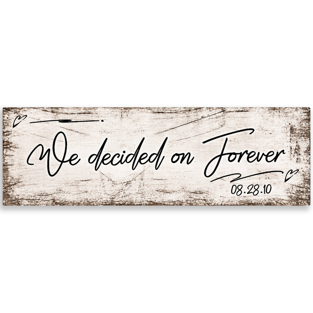 Personalized We Decided On Forever Panoramic Canvas – Custom Names