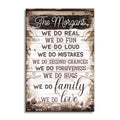 Personalized We Do Family Creed Canvas – Custom Surname Warm Wood Wall