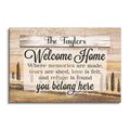 Personalized Welcome Home You Belong Here Canvas – Custom Family Name