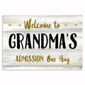 Personalized Welcome To Grandma's Canvas – Custom Name Admission One