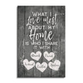 Personalized What I Love Most About My Home Canvas – Custom Names