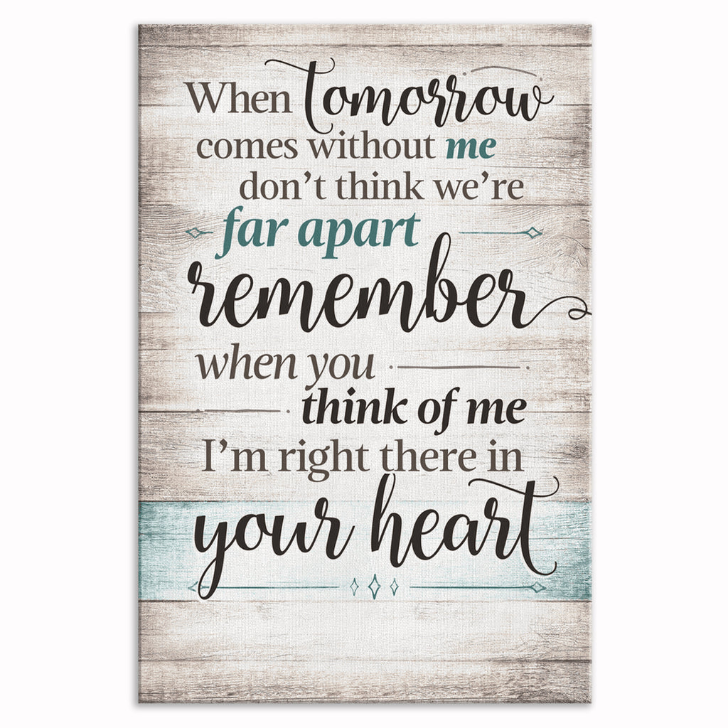 Personalized When Tomorrow Starts Without Me Canvas – Custom Name