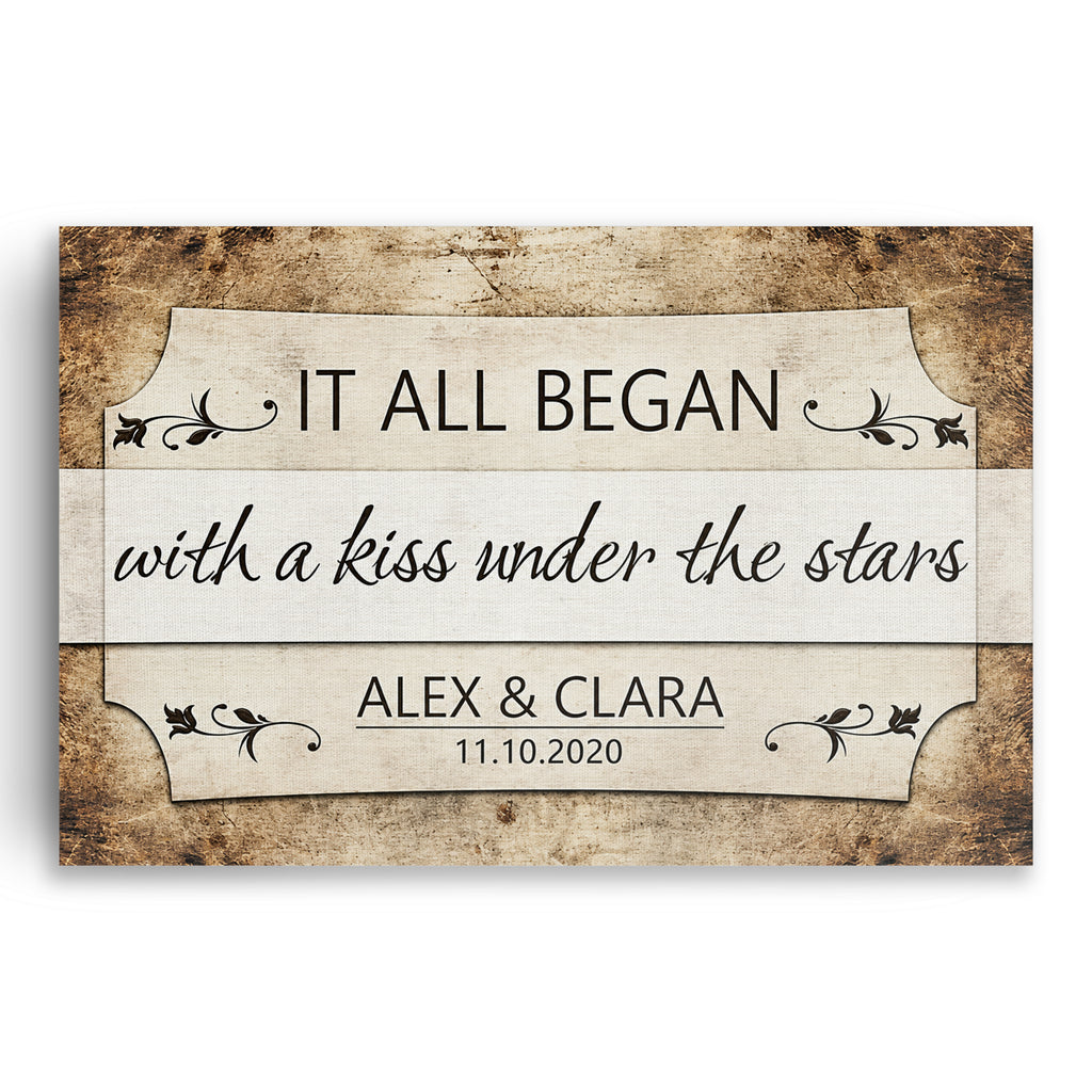 Personalized Where It All Began Canvas – Custom Names Date And Place