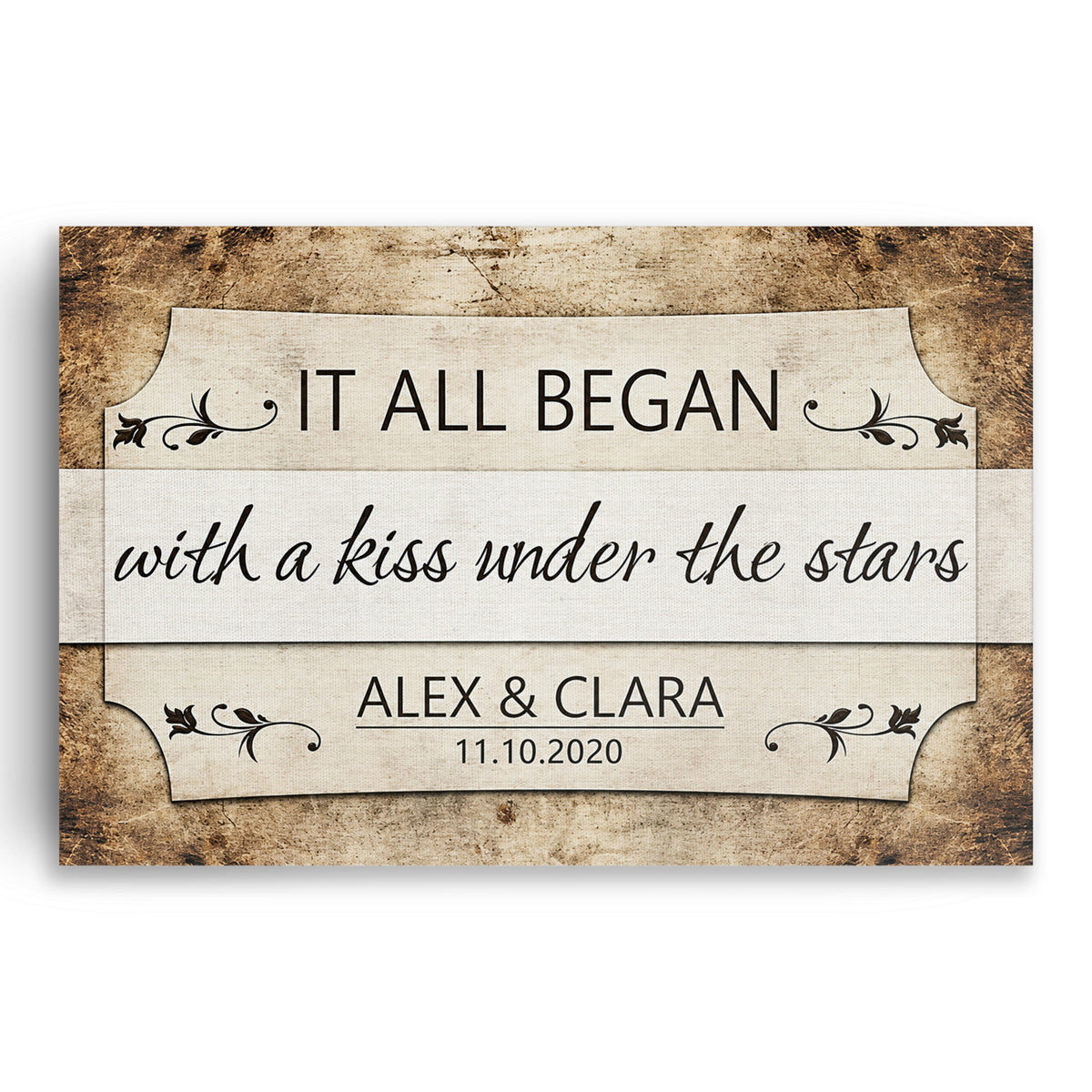 Personalized Where It All Began Canvas – Custom Names Date And Place