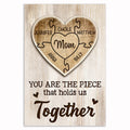Personalized You Are The Piece Heart Canvas – Custom Photos Mother's