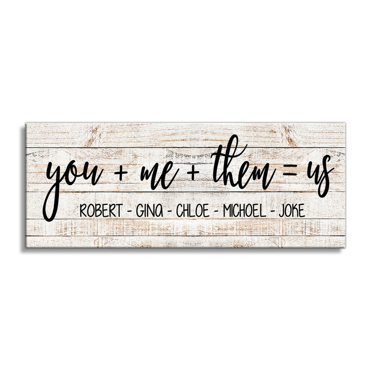 Personalized You Me Them Us Panoramic Canvas – Custom Family Names