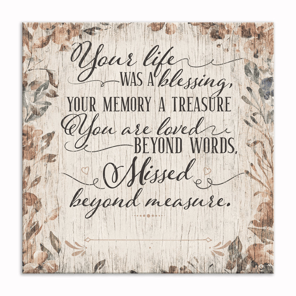 Personalized Your Memory A Treasure Canvas – Custom Name Floral
