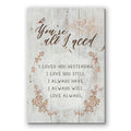 Personalized You're All I Need Canvas – Custom Names Floral Couple