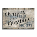 Prayers Go Up Blessings Come Down Canvas – Christian Wall Decor