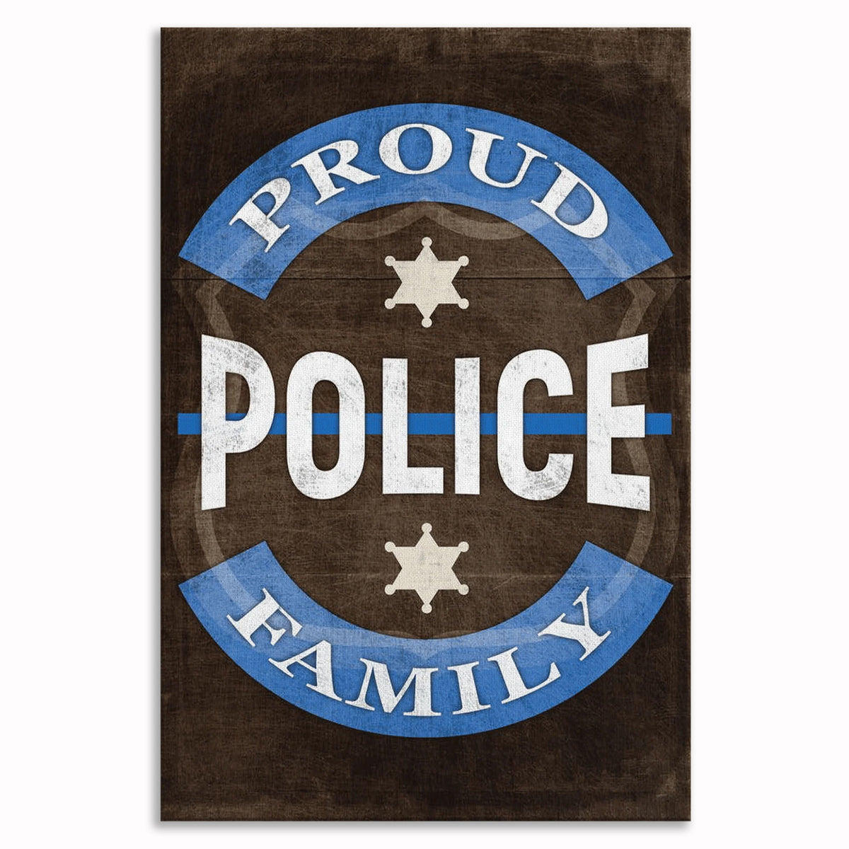 Proud Police Family Canvas Wall Art – Law Enforcement Family Decor