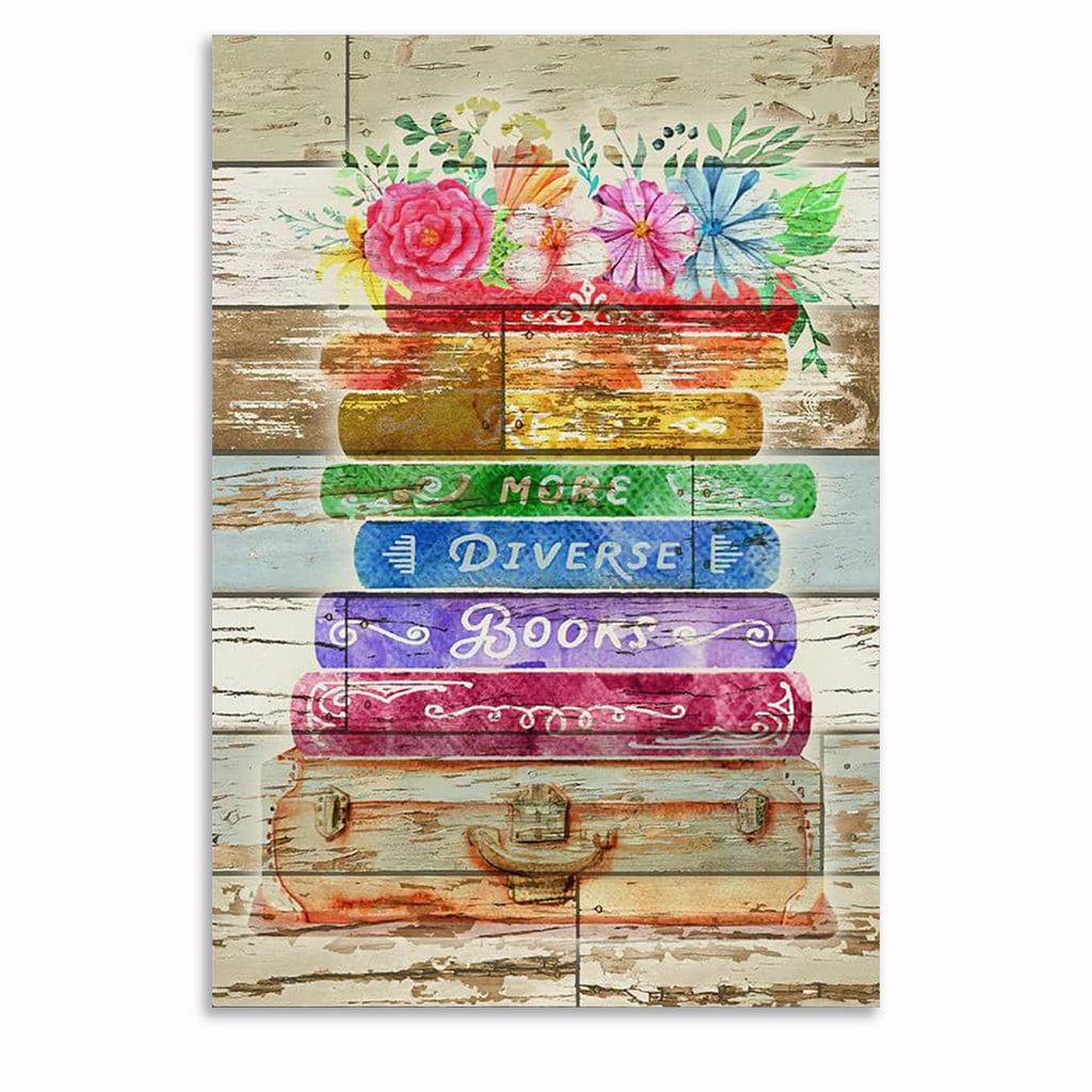 Read More Diverse Books Canvas – Colourful Library Wall Art