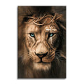 Lion With Christ In The Eye Canvas – Christian Wall Decor