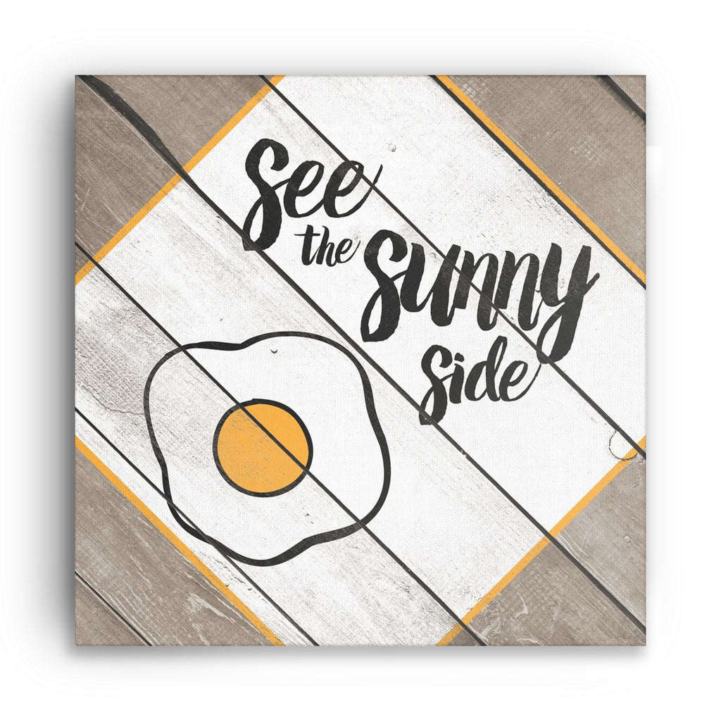 See The Sunny Side Canvas – Funny Kitchen Egg Wall Art