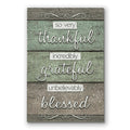 So Very Thankful Grateful Blessed Rustic Canvas – Distressed Wall Art