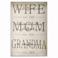 Wife Mom Grandma Canvas Wall Art – Gift For Mom And Grandma
