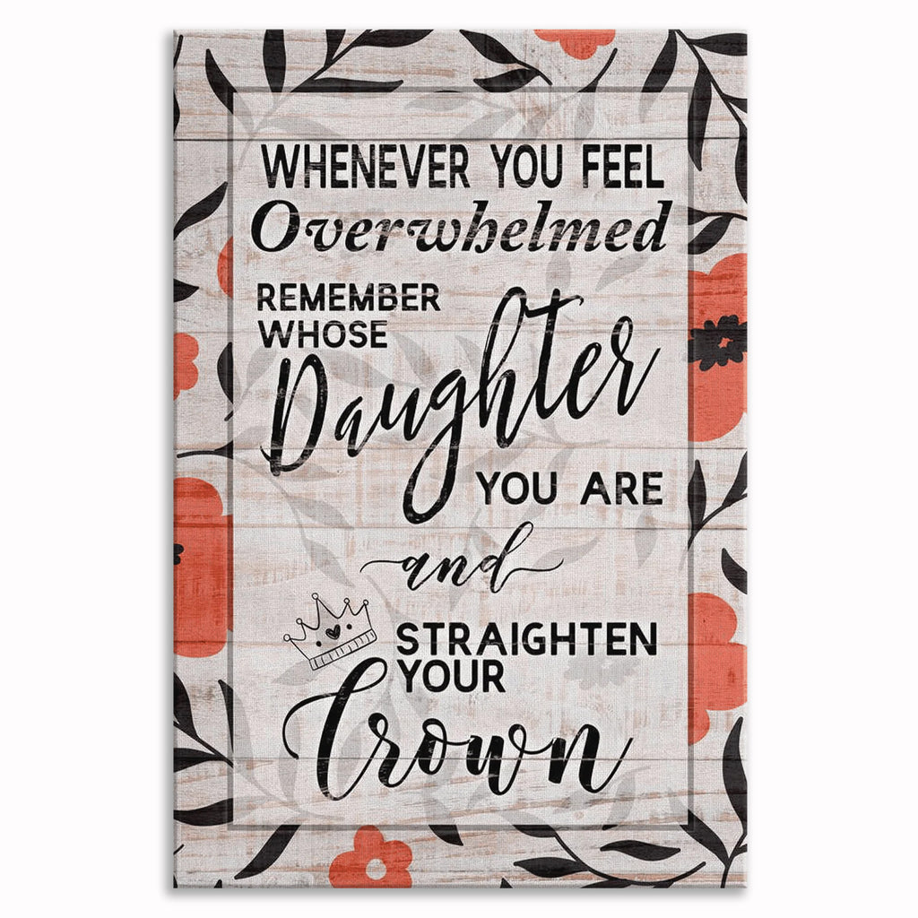 Straighten Your Crown Canvas – Encouragement Wall Art For Daughters