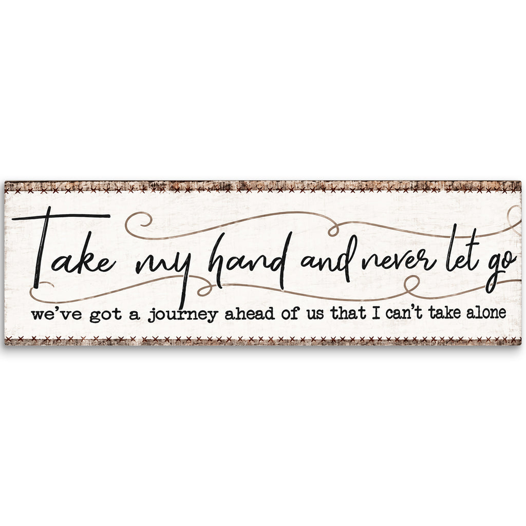 Take My Hand And Never Let Go Panoramic Canvas – Above Bed Wall Art