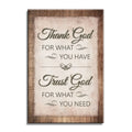 Thank God Trust God Canvas – Tall Christian Wall Art