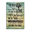 The Best Things In Life Canvas – Navy Family Quote Wall Art
