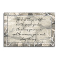 The Best Things In Life Rustic Canvas – Grey Farmhouse Family Wall Art